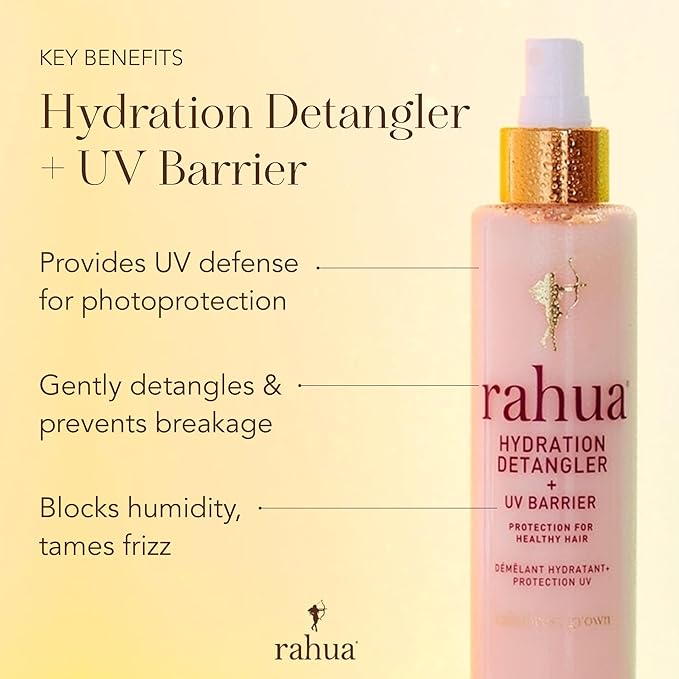 Rahua Hydration Detangler Spray + UV Barrier, 6.5 Fl Oz, Detangling Leave in Hair Care Softens Hair, Smooths Frizz, Supports Breakage & Damage, Conditioning for Brushable Shiny Hair, All Hair Types-VivaGrace Women