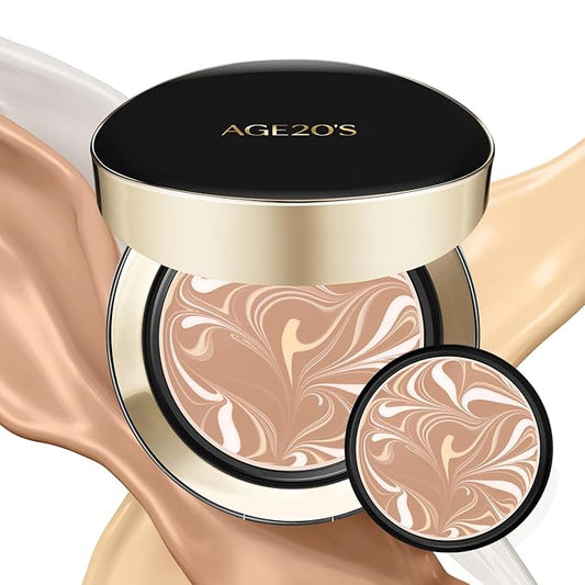 AGE20'S Signature Essence Pact SPF 50+ | Pack of 2 | 25N SAND | Cream Foundation, Dewy Finish, Natural Coverage | Korean Cushion Foundation-VivaGrace Women