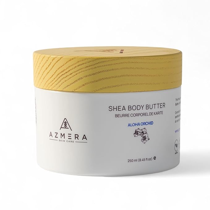 AZMERA Handcrafted Whipped Shea Body Butter – Luxurious Orchid Scented Moisturizer for Dry, Sensitive Skin with Argan Oil & Vitamin E – Vegan, Non-Greasy Skincare – 8.82 oz-VivaGrace Women