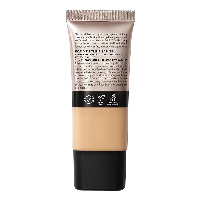 e.l.f. Soft Glam Foundation, Medium Coverage, Long-Lasting & Buildable Foundation For A Smooth, Satin Finish, Vegan & Cruelty-Free, 22 Light Warm-VivaGrace Women
