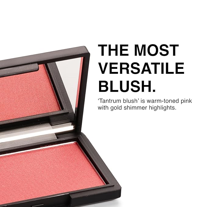 Makeup Powder Blusher - "Tantrum" - 4g / 0.141oz - Pigmented, Buildable, Lightweight Powder Blush for a Radiant, Healthy, Natural Glow. Versatile Shades - Pink, Coral, Peach & Golden Hues-VivaGrace Women