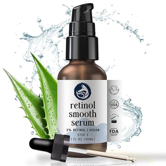 Retinol Face Serum - 3% Retinol - Anti Aging Night Serum - with Gotu Kola, Hyaluronic Acid, Horsetail Extract & Organic Jojoba Oil - 1oz by Foxbrim Naturals-VivaGrace Women