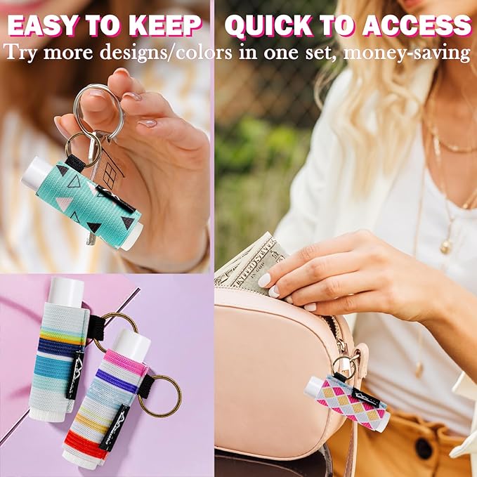 WK IEASON Lip Balm Holder Keychain Bulk Chapstick Holder Key chain-VivaGrace Women