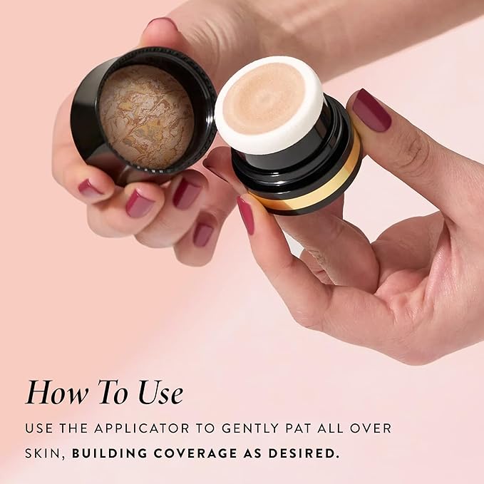 LAURA GELLER NEW YORK Award-Winning Baked Balance-n-Brighten To Go Travel Size Color Correcting Powder Foundation - Tan - Buildable Light to Medium Coverage - Demi-Matte Natural-VivaGrace Women