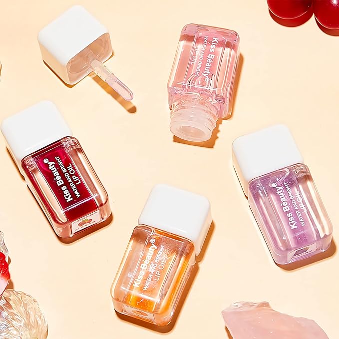 Plumping Lip Oil,Lip Gloss Hydrating Tinted Lip Balm Lip Care Transparent Toot Lip Oil Tinted Lip Glow Oil Long Lasting Nourishing Non-sticky Repairing Lightening Lip Lines Shine Primer Lip Tintļ¼Grape)-VivaGrace Women