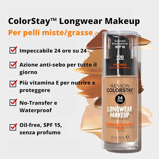 Revlon Colorstay Makeup Foundation 250 Fresh Beige (Beige)-VivaGrace Women
