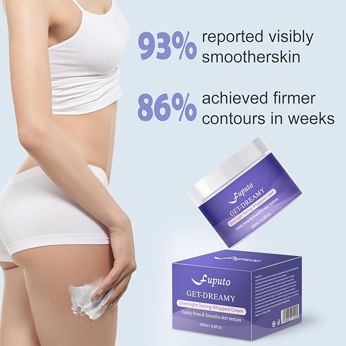 Get Dreamy Overnight Toning Whip - Body Firming Cream for Women, 6.76 oz Sleep & Sculpt Night Cream, Reduces the Appearance of Body Skin Laxity for Mulated for All Skin Types (200ml)-VivaGrace Women