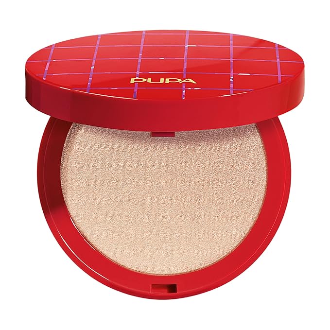 Pupa Milano Holiday Land Frosted Highlighter, Hypnotic Gold 001, 0.282 oz - Highlighter Makeup - Soft, Velvety Texture - Long-Lasting - Talc-Free-VivaGrace Women