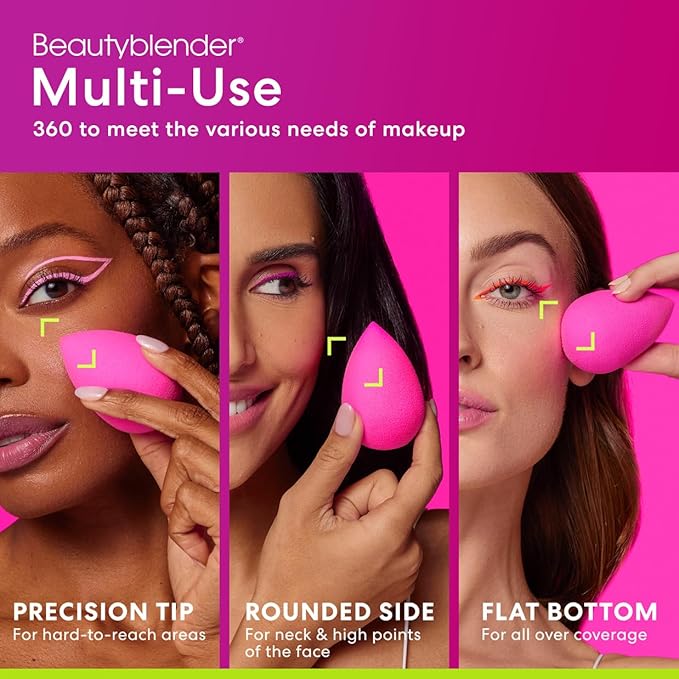 Beautyblender® | Original Pink Beauty Blender Makeup Sponge, Super-Soft Foam Easily Blends Foundations, Powders & Creams, Made in USA, Reusable, Washable, Streak Free Application, Vegan, Cruelty Free-VivaGrace Women