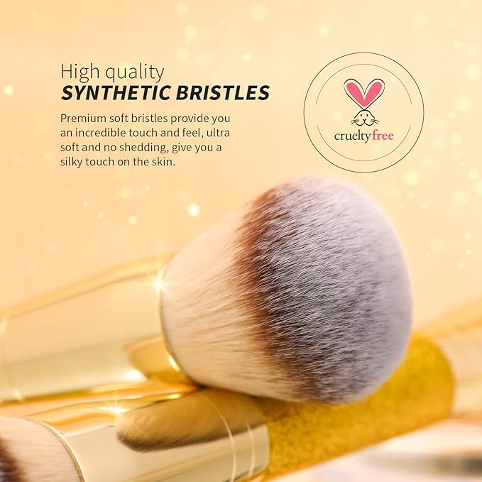 DUcare Powder Concealer Brush Foundation Makeup Brushes Double Ended Perfect for Rounded Taperd Liquid, Cream, Powder,Blending, Buffing-VivaGrace Women