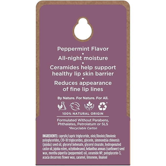Burt's Bees Overnight Intensive Lip Treatment, 0.25 oz - Moisturizing, Restorative, Reduces Fine Lines, Vitamin E, Ceramides Oils, Leaping Bunny Certified, Compact Jar-VivaGrace Women