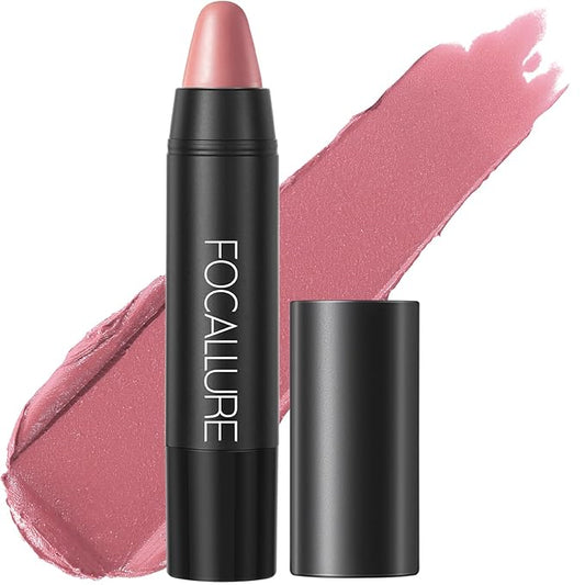 FOCALLURE Ultra Chic Matte Lipstick,Rich Vitamin E Lip Crayon,Lightweight Matte Color without Drying or Fading,Long Lasting Waterproof Lips Makeup,BRAVE-VivaGrace Women