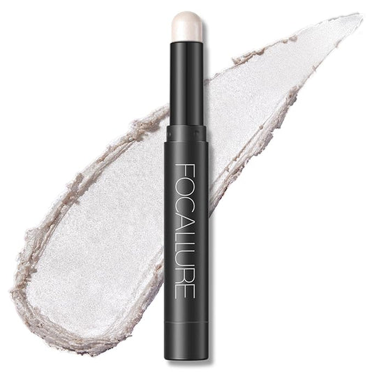 FOCALLURE Shimmer and Matte Cream Eyeshadow Stick,Smooth Brilliant Eye Brightener Pencil for Women,Long Lasting Waterproof Eye Shadow and Liners Makeup,FROST-VivaGrace Women