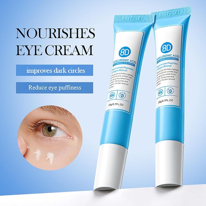 8D Hyaluronic Acid Face Care Set, Hydrating Skin Care Set Moisturize Skin, Smooth Fine Lines, Improves Skin Elasticity, Anti-Aging Skin Care Set with Cleanser,Eye Cream,Face Cream,Serum,Mask-VivaGrace Women