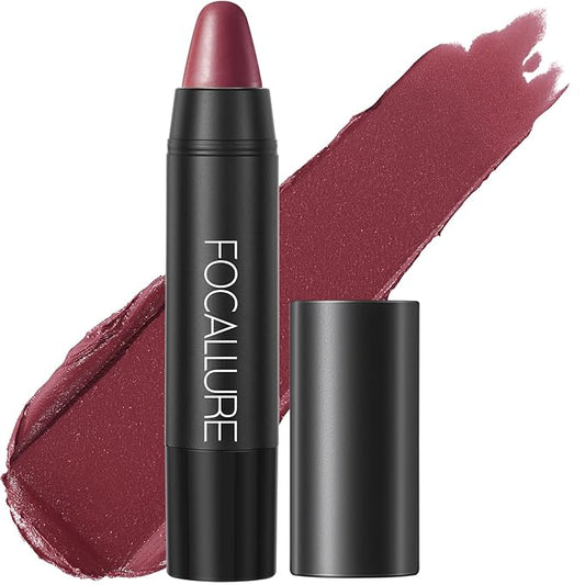 FOCALLURE Ultra Chic Matte Lipstick,Rich Vitamin E Lip Crayon,Lightweight Matte Color without Drying or Fading,Long Lasting Waterproof Lips Makeup,STUDDED KISS-VivaGrace Women