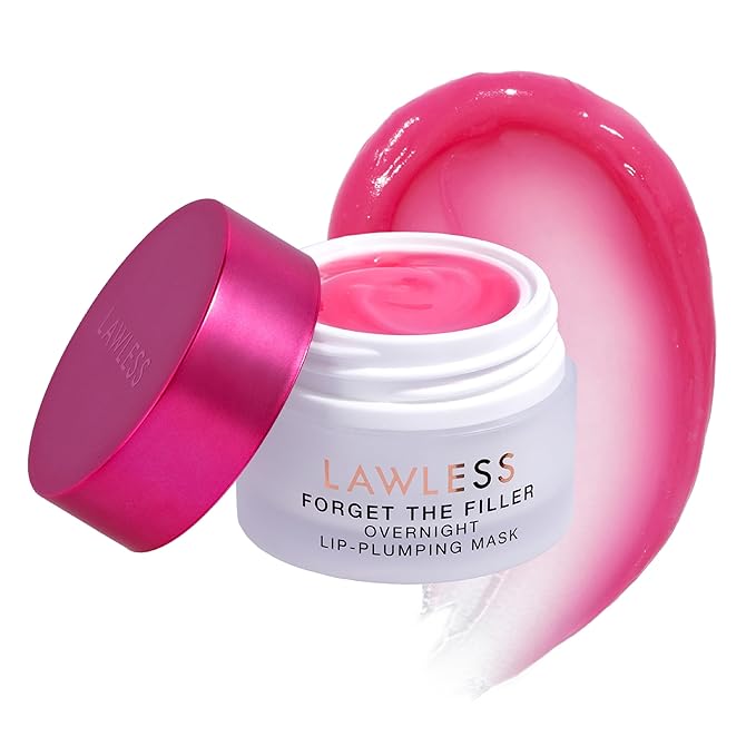 Lawless Women's Forget The Filler Overnight Lip Plumping, Juicy Watermelon, Pink, 0.28 Ounce (Pack of 1)-VivaGrace Women