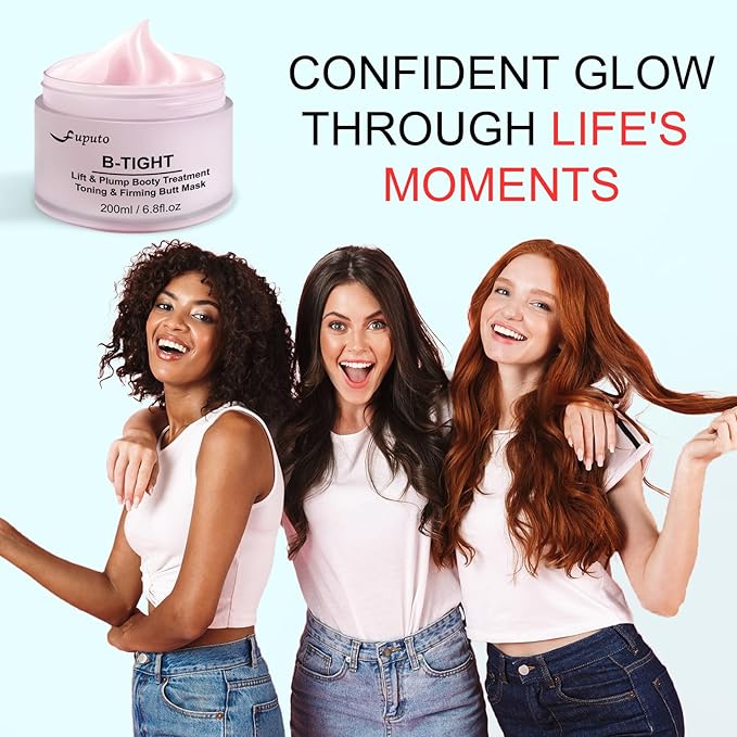 B-TIGHT Body Cream, 200ml Leave-On Booty Enhancing Mask, Firming & Moisturizing Cream, Leave-On Cellulite Mask - Improves Skin Tightness in Buttock Area, Lift sagging skin - 6.76 oz-VivaGrace Women