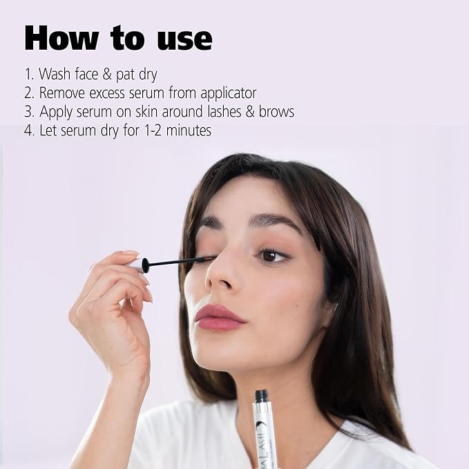 DABALASH Waterproof Combo – Professional Eyelash & Brow Growth Serum + Waterproof Mascara – Promotes the Appearance of Naturally Longer, Fuller & Thicker Lashes + Brows – 0.18 oz & 0.45 oz
