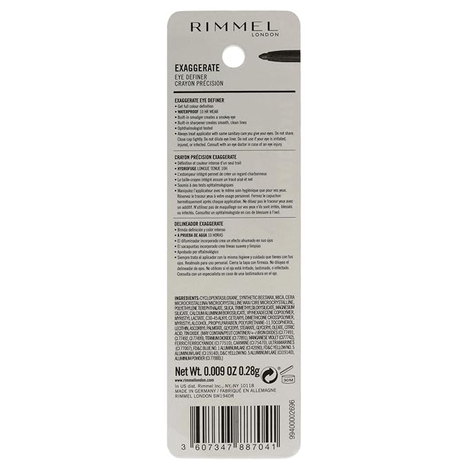 Rimmel London Exaggerate Waterproof Eye Definer Eyeliner Bundle, 264 Earl Grey & 212 Rich Brown, Highly Pigmented, Built-In Smudger, 0.01oz Each