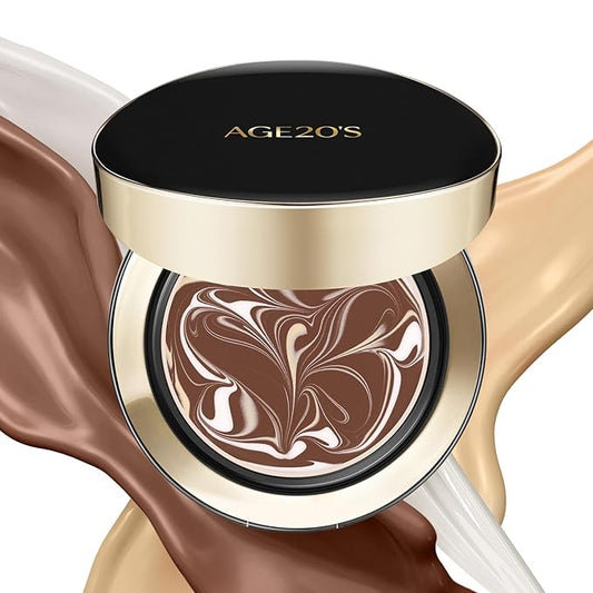 AGE20'S Signature Essence Pact SPF 50+ | Pack of 1 | 41N MOCHA | Cream Foundation, Dewy Finish, Natural Coverage | Korean Cushion Foundation-VivaGrace Women
