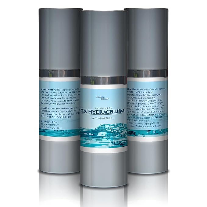 2x Hydracellum Serum - Hydrating Anti Aging Eye Serum - 2 Month Supply - Infused Vitamin C Serum with Alpha Hydroxy Acid to Improve Wrinkles, Dark Circles, & Eye Bags - Nourish, Exfoliate, Moisturize-VivaGrace Women