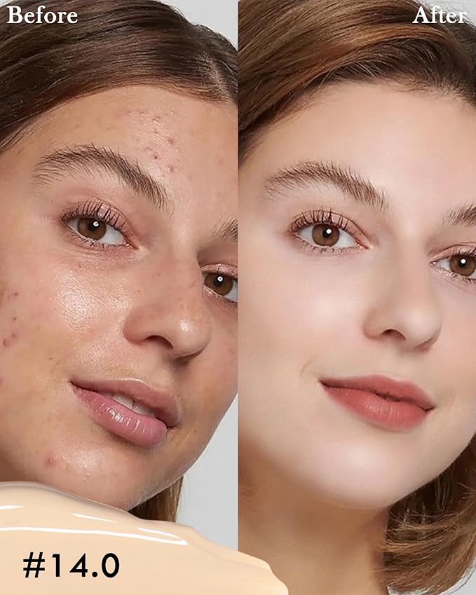2 PCS Under Eye Concealer Full Coverage, Waterproof Color Correcting Concealer All Day Coverage Dark Circles, Puffiness, Redness, Lightweight Cream Foundation Brightener, Natural Matte Finish, light W-VivaGrace Women