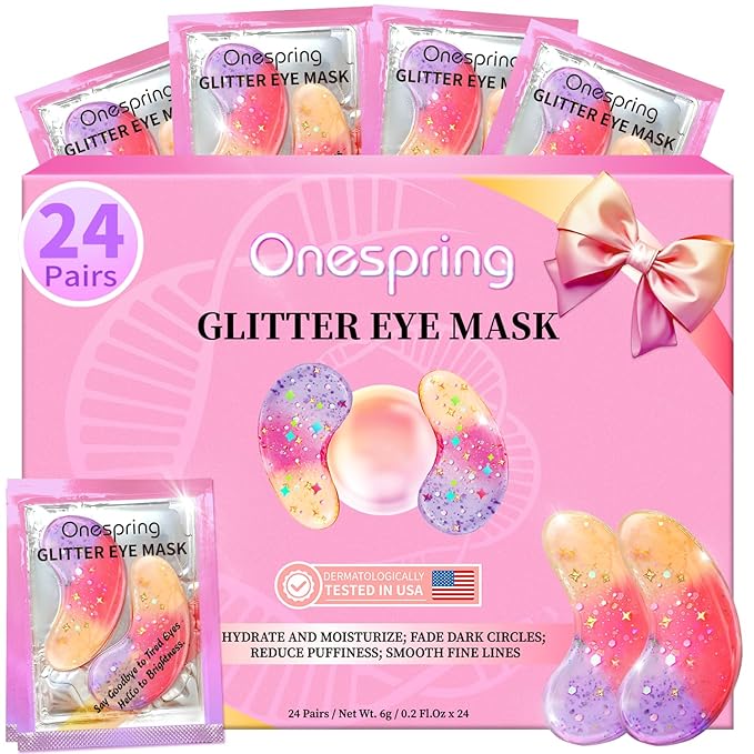 Eye Masks (24 Pairs) - Gift for Her - Under Eye Patches for Dark Circles, Puffiness, Wrinkles, Soothing & Hydrating, Skincare Eye Gel Pads, Beauty Essential for Women, Bridesmaid Gifts-VivaGrace Women