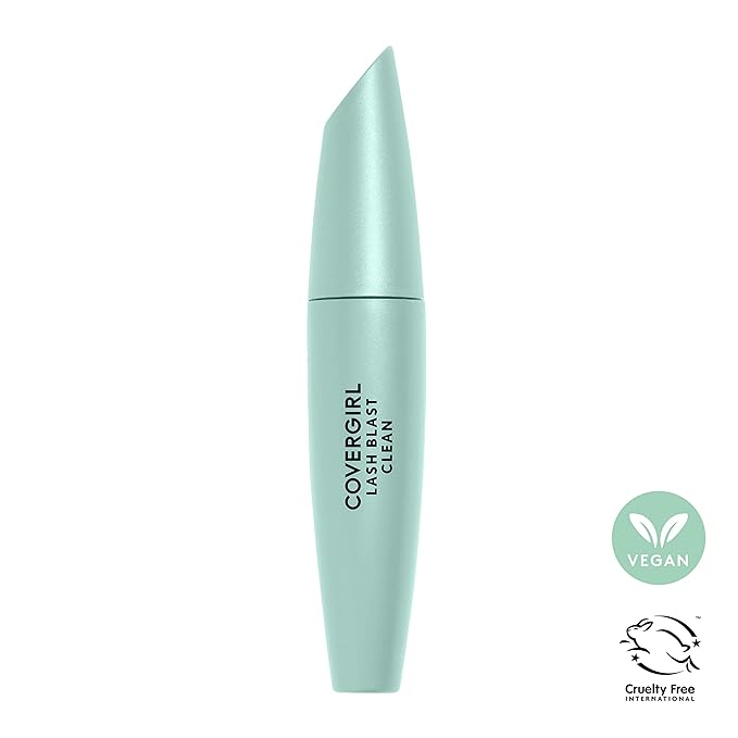 CoverGirl Lash Blast Clean Volume Mascara, Vegan Formula, Volumizing, Smudge-Proof, Cruelty Free, Very Black, 1 Count