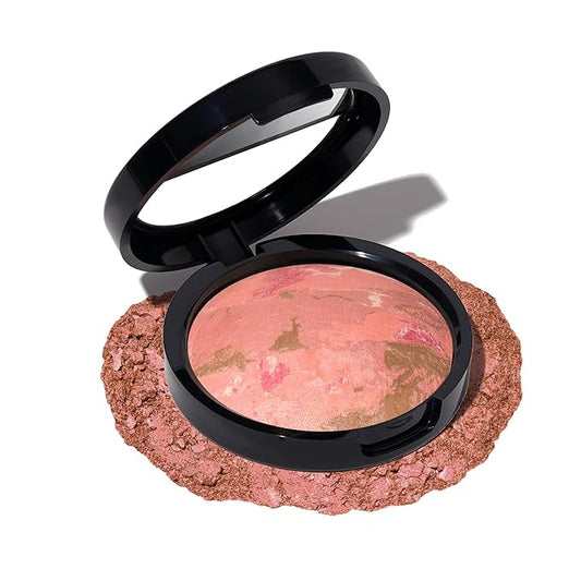 LAURA GELLER NEW YORK Baked Blush-n-Bronze Marbleized 2-in-1 Sculpting Bronzer Blush - Berry Bronze - Contour Face with a Radiant Flush-VivaGrace Women