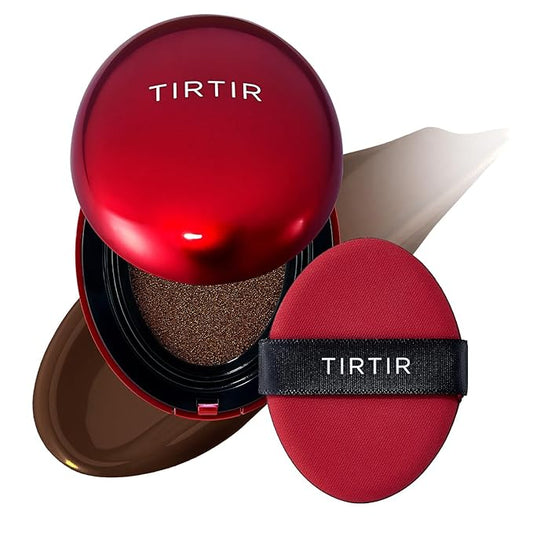 TIRTIR Mask Fit Red Cushion Foundation | Full coverage, Weightless, Skin fit, Satin Glow Finish, Korean Makeup BB Foundation, beauty, Tattoo cover up, Buildable (#51N Fudge, 0.63 Fl Oz)-VivaGrace Women