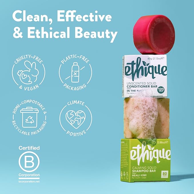 Ethique St Clements -Clarifying Solid Shampoo Bar for Oily Hair - Vegan, Eco-Friendly, Plastic-Free, Cruelty-Free, 3.88 oz (Pack of 1)-VivaGrace Women