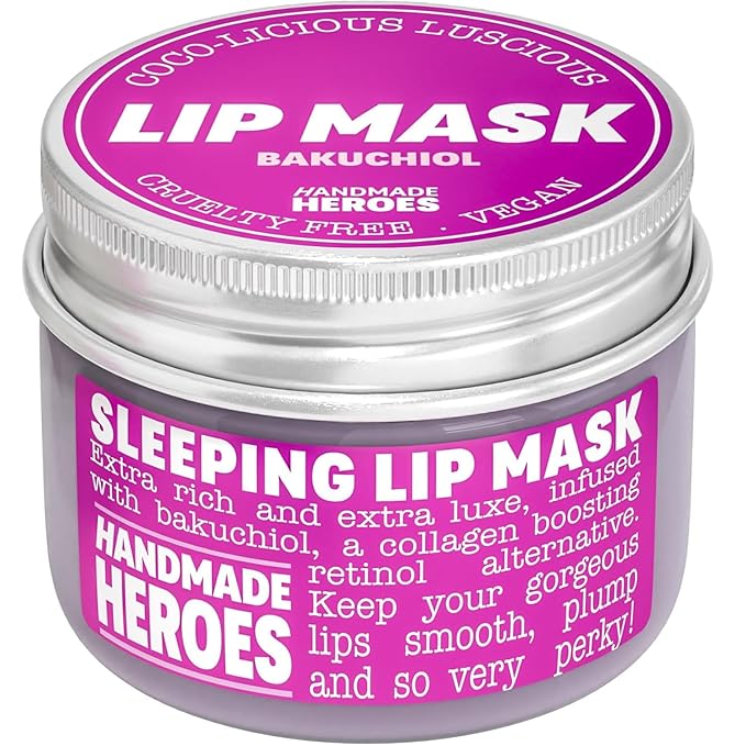 100% Natural Vegan Lip Butter Sleeping Lip Mask, Overnight Lip Moisturizer and Conditioner for Dry Lips. Intensive Lip Balm and Lip Therapy Skin Care with Mango butter (Bakuchiol - Collagen Boosting)-VivaGrace Women