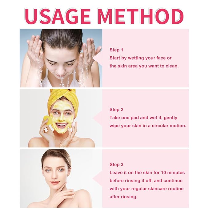 40 PCS Turmeric Kojic Acid Cleansing Pads,Turmeric and Kojic Acid Face Pads,Turmeric Kojic Acid Pads for Face-VivaGrace Women