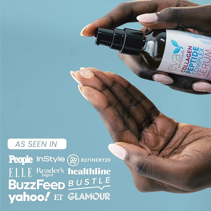 Collagen Peptide Serum for Face – Anti Aging Facial Treatment with Peptides & Hyaluronic Acid – Gentle Formula for Sensitive Skin, Microneedling Pen, Derma Roller, Skin Firming & Hydrating (2 Oz)-VivaGrace Women