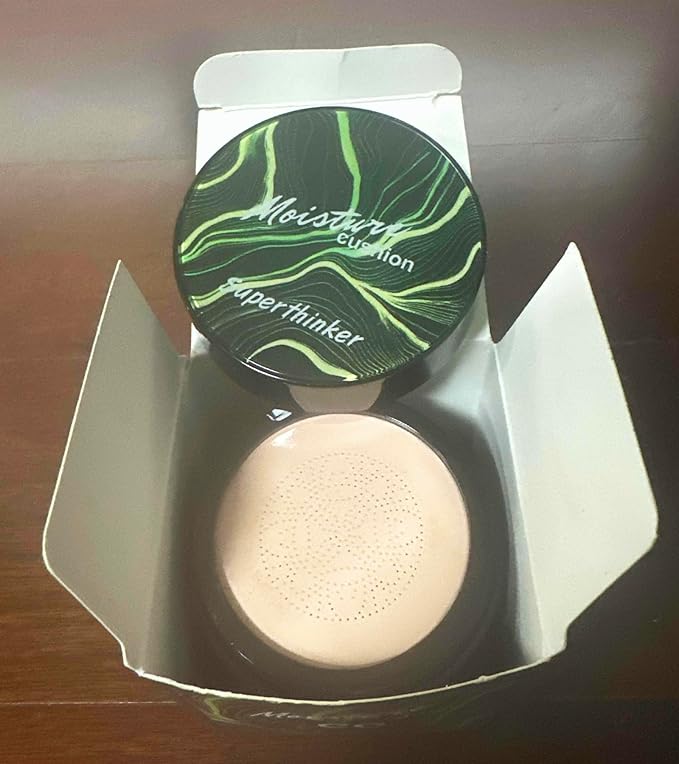 Air Cushion CC Cream Mushroom Head Foundation, Moisturizing BB Cream Makeup Long Lasting Matte Concealer (Natural)-VivaGrace Women