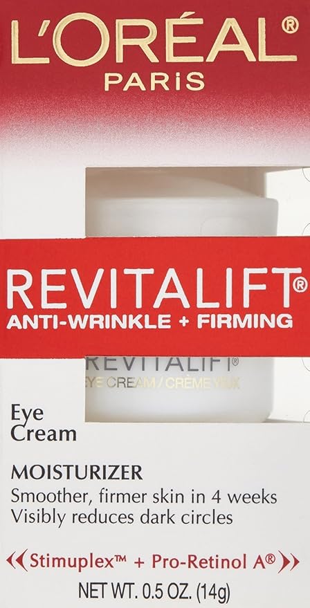 L'Oreal Paris RevitaLift Anti Wrinkle + Firming Eye Cream, 0.5 Ounce (Pack of 2)-VivaGrace Women