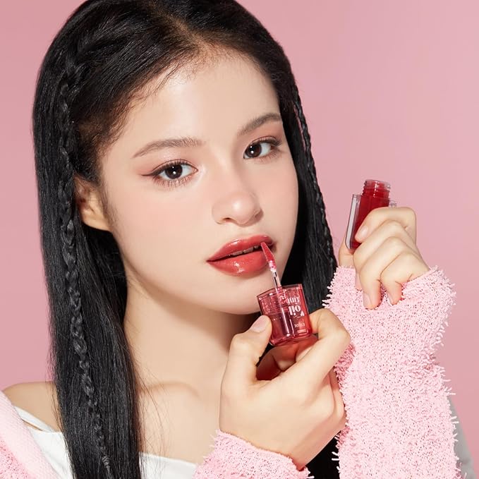 ETUDE Dear Darling Oil Tint #2 Plum Berry 4.2g | High Moisturizing and Strong Hydrating Lip Oil/Lip Gloss | Smooth and Moist Lips | Non-Sticky Lip Oil Tint For Dry Lips | K-beauty-VivaGrace Women