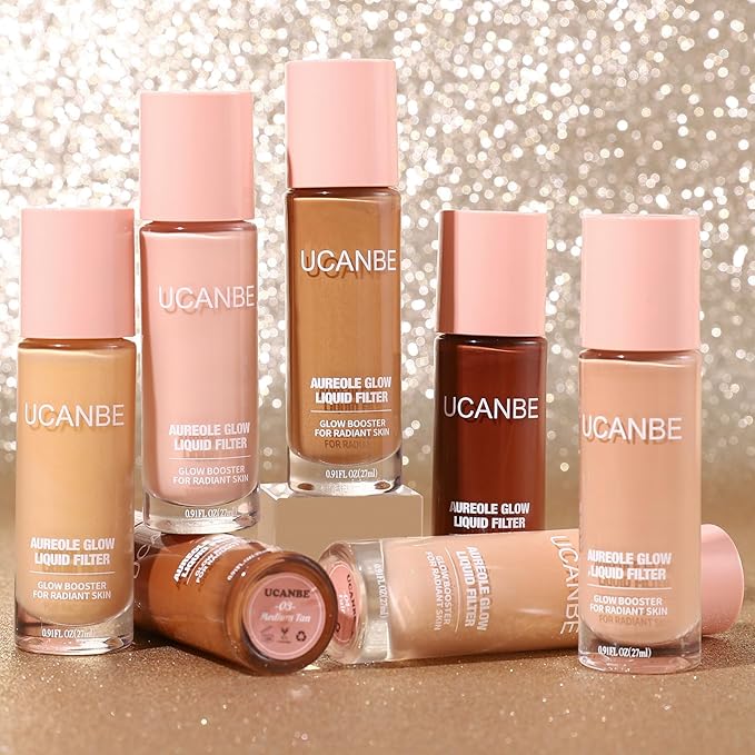UCANBE Halo Glow Liquid Filter, Face Complexion Booster For Radiant Skin All Day Longwear, Soft-Focus Look Sodium Hyaluronate Vegan & Cruelty-Free - 0.91OZ Rose Glow-VivaGrace Women