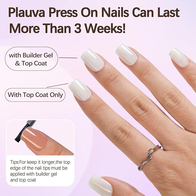 XS Short Square Press On Nails, 5 Colors Pre-Lasting Soft Gel Nails Tips, 150Pcs Natural Fake Nails for Nail Art DIY 15 Sizes