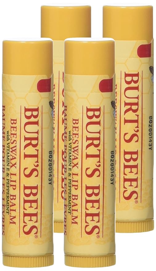 Burt's Bees Beeswax Lip Balm Tube, 15-Ounce Tubes (Pack of 4)-VivaGrace Women