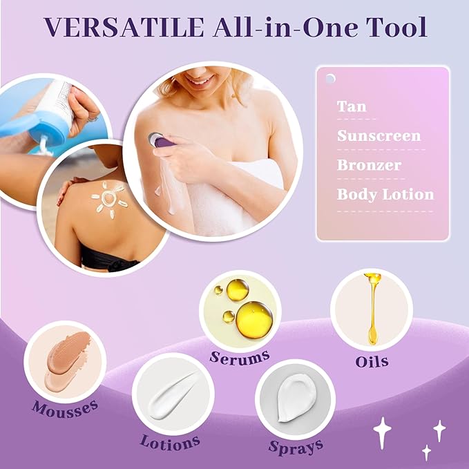 Self Tanner Brush for Body & Face - Kabuki Makeup Brush for Self-Tanner,Tanning Mousse,Foundation & Bronzer | Streak-Free Application,Super Soft Bristles,Professional Tanning & Body Makeup Tool-VivaGrace Women
