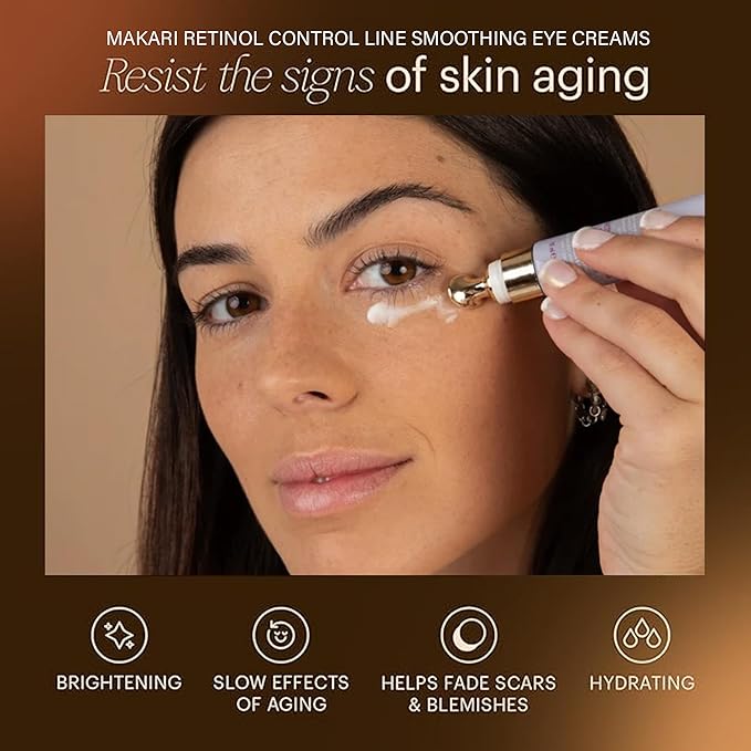 MAKARI Retinol Eye Cream - Collagen Boosting Formula for Fine Lines & Wrinkles | Rice Water, Soybean Seed Oil, Vitamin E | Reduce Puffiness, Firm Skin-VivaGrace Women