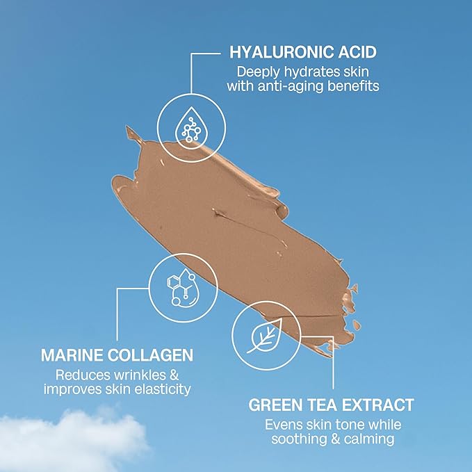 Bali Body BB Cream SPF15 - Tan Shade | Tinted Sheer Face Cream with Hyaluronic Acid & Marine Collagen | Paraben Free, For All Skin Types | Vegan, Cruelty Free Australian Made (35 ml/1.2 fl oz)-VivaGrace Women