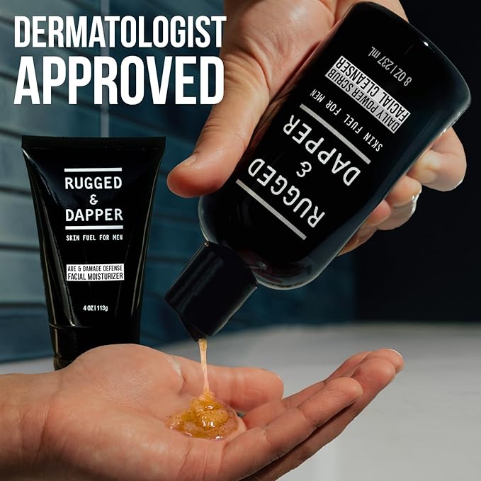 Daily Duo Skincare Set for Men | Includes Age + Damage Defense Moisturizer & Daily Power Scrub Face Wash-VivaGrace Women