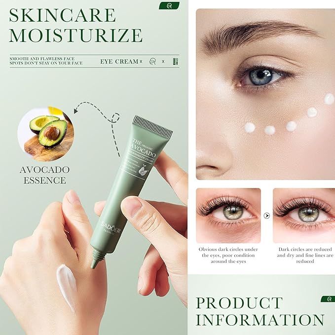 Avocado Facial Skin Care Sets & Kits, 4 pcs Skin Care Routine Kit For women, Skincare Products Set with Toner, Lotion, Eye Cream, Hydrating Skincare set for all skin types, Anti Aging facial kit.-VivaGrace Women