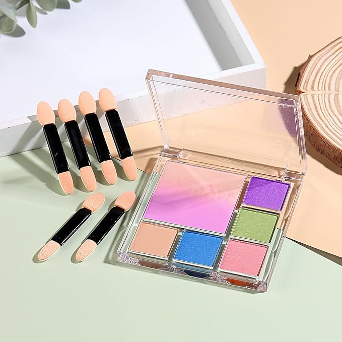 7 Colors Solid Fluorescent Neon Pigment Powder Set Gradient Iridescent Rainbow Palette Glitter Dust for Nail Art Gel Polish Mermaid Unicorn Rubbing Powder-VivaGrace Women