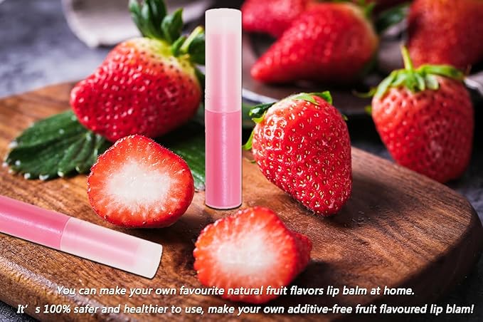 0.14oz Empty Flavored Lip Balm Container Tubes Plastic Homemade Moisturizing Lip Stick with Caps Bulk Fit for Women Adult DIY Making Supplies, 25 Count (Red)-VivaGrace Women