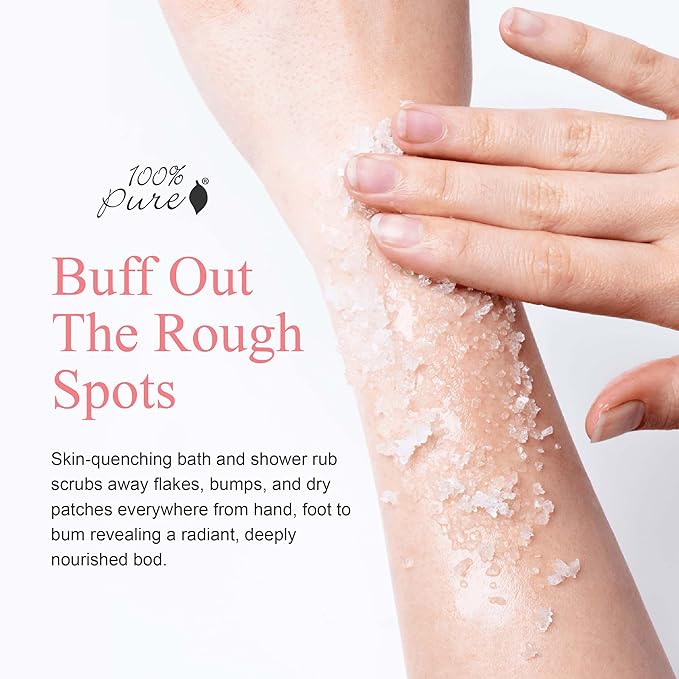 100% PURE Honey Almond Body Scrub Exfoliating Deep Clean with Sea Salts & Nourishing Oils - Natural Deeply Moisturizing Skincare - Vibrant Radiant Skin Restore & Pore Cleanse - Vegan - 10oz-VivaGrace Women