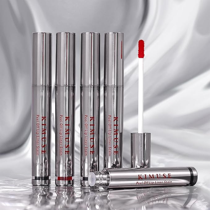KIMUSE Peel Off Lip Liner Stain, Long Lasting Lip Tint Stain, Waterproof, Transfer-Proof, Highly Pigmented Color Lip Stain Liner, Matte Finish-VivaGrace Women