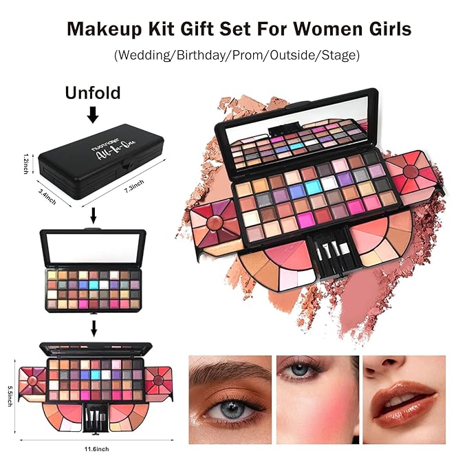 All In One Makeup Kit 72 Colors Portable All In One Makeup Gift Set Palette-VivaGrace Women